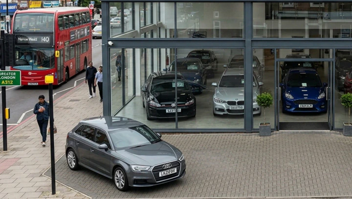 Specialist vehicle showroom with premium stock presentation