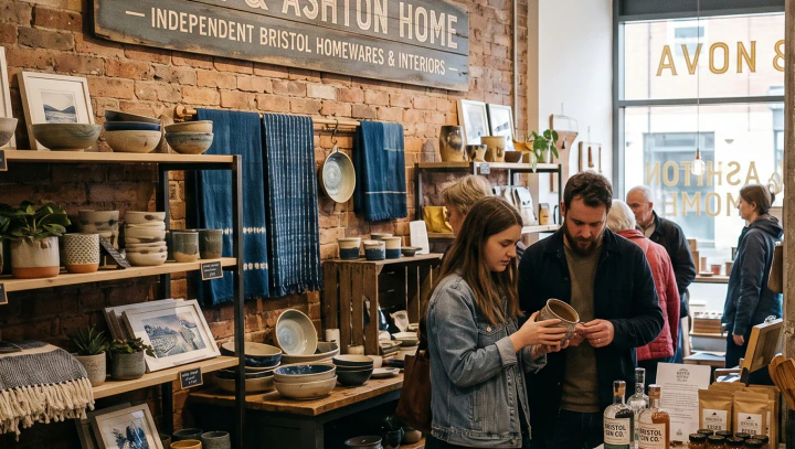 Independent retail space with curated merchandise display