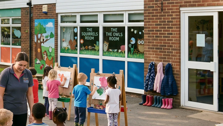 Modern childcare environment representing an early years business