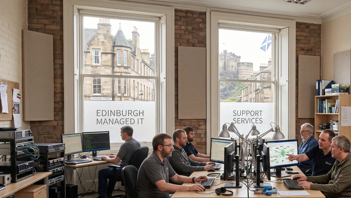 Technology support environment representing a managed IT business
